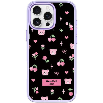 Cherry Pattern Magnetic Phone Case, For iPhone 16 Pro Max, For iPhone 16 Pro, For iPhone 16 Plus, For iPhone 16
