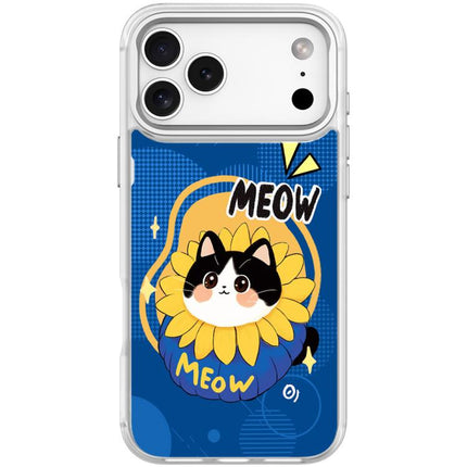 Adorable Little Blue Cat Pattern Magnetic Phone Case, For iPhone 17 Pro Max, For iPhone 17 Pro, For iPhone 17, For iPhone Air