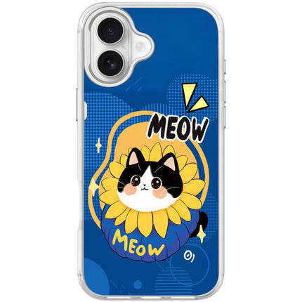 Adorable Little Blue Cat Pattern Magnetic Phone Case, For iPhone 17 Pro Max, For iPhone 17 Pro, For iPhone 17, For iPhone Air
