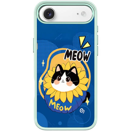 Adorable Little Blue Cat Pattern Magnetic Phone Case, For iPhone 17 Pro Max, For iPhone 17 Pro, For iPhone 17, For iPhone Air