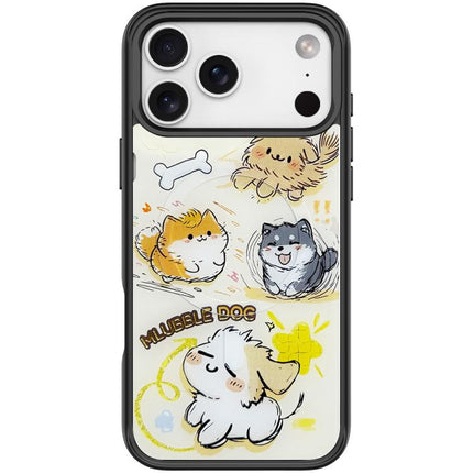 Adorable Whirlwind Dog Pattern Magnetic Phone Case, For iPhone 17 Pro Max, For iPhone 17 Pro, For iPhone 17, For iPhone Air