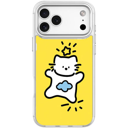 Adorable Stars Cloud Cat Pattern Magnetic Phone Case, For iPhone 17 Pro Max, For iPhone 17 Pro, For iPhone 17, For iPhone Air