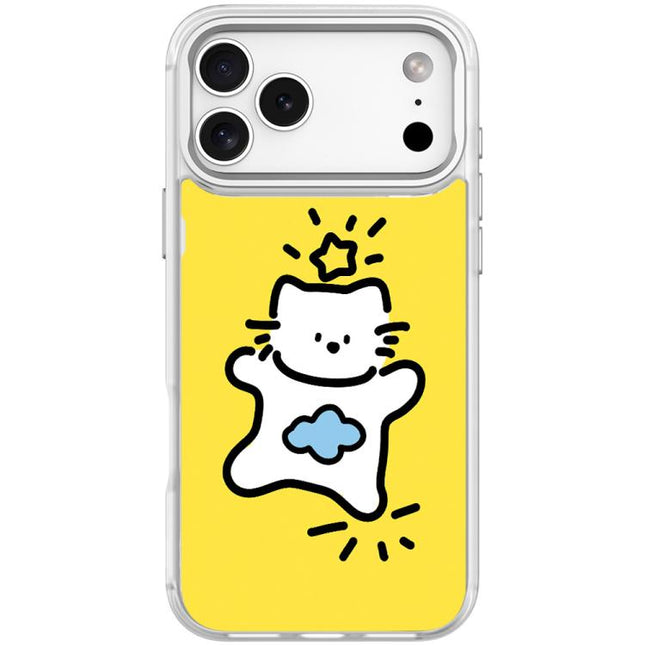 Adorable Stars Cloud Cat Pattern Magnetic Phone Case, For iPhone 17 Pro Max, For iPhone 17 Pro, For iPhone 17, For iPhone Air
