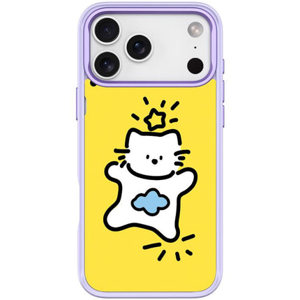 Adorable Stars Cloud Cat Pattern Magnetic Phone Case, For iPhone 17 Pro Max, For iPhone 17 Pro, For iPhone 17, For iPhone Air