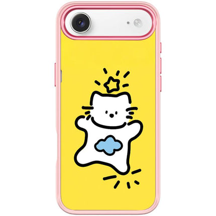 Adorable Stars Cloud Cat Pattern Magnetic Phone Case, For iPhone 17 Pro Max, For iPhone 17 Pro, For iPhone 17, For iPhone Air