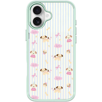 Vertical Stripes Dog Pattern Magnetic Phone Case, For iPhone 17 Pro Max, For iPhone 17 Pro, For iPhone 17, For iPhone Air