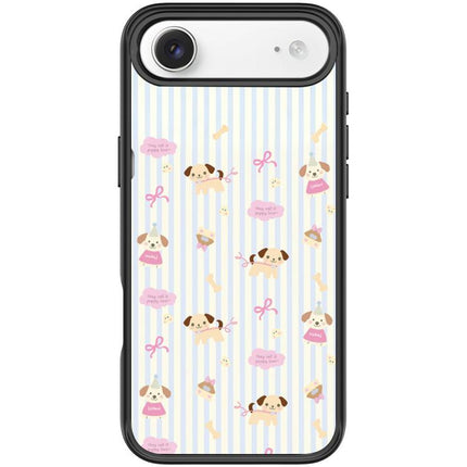 Vertical Stripes Dog Pattern Magnetic Phone Case, For iPhone 17 Pro Max, For iPhone 17 Pro, For iPhone 17, For iPhone Air