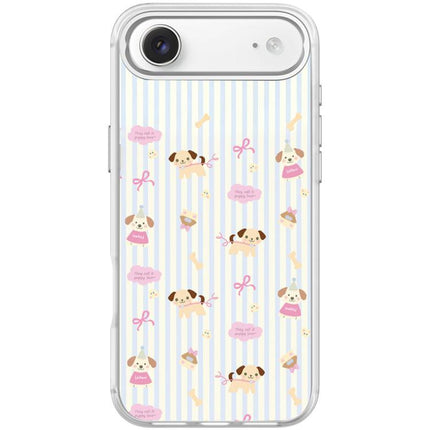 Vertical Stripes Dog Pattern Magnetic Phone Case, For iPhone 17 Pro Max, For iPhone 17 Pro, For iPhone 17, For iPhone Air