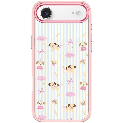Vertical Stripes Dog Pattern Magnetic Phone Case, For iPhone 17 Pro Max, For iPhone 17 Pro, For iPhone 17, For iPhone Air