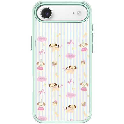 Vertical Stripes Dog Pattern Magnetic Phone Case, For iPhone 17 Pro Max, For iPhone 17 Pro, For iPhone 17, For iPhone Air