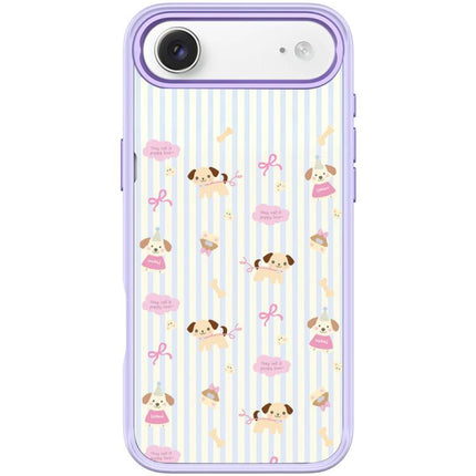 Vertical Stripes Dog Pattern Magnetic Phone Case, For iPhone 17 Pro Max, For iPhone 17 Pro, For iPhone 17, For iPhone Air