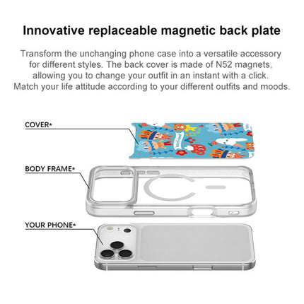 Ice Cream Pattern Magnetic Phone Case, For iPhone 16 Pro Max, For iPhone 16 Pro, For iPhone 15 Pro Max, For iPhone 15 Pro
