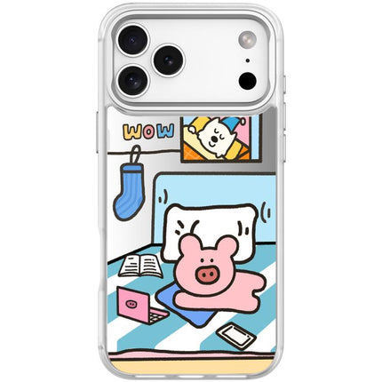 Adorable Little Pig Pattern Magnetic Phone Case, For iPhone 17 Pro Max, For iPhone 17 Pro, For iPhone 17, For iPhone Air
