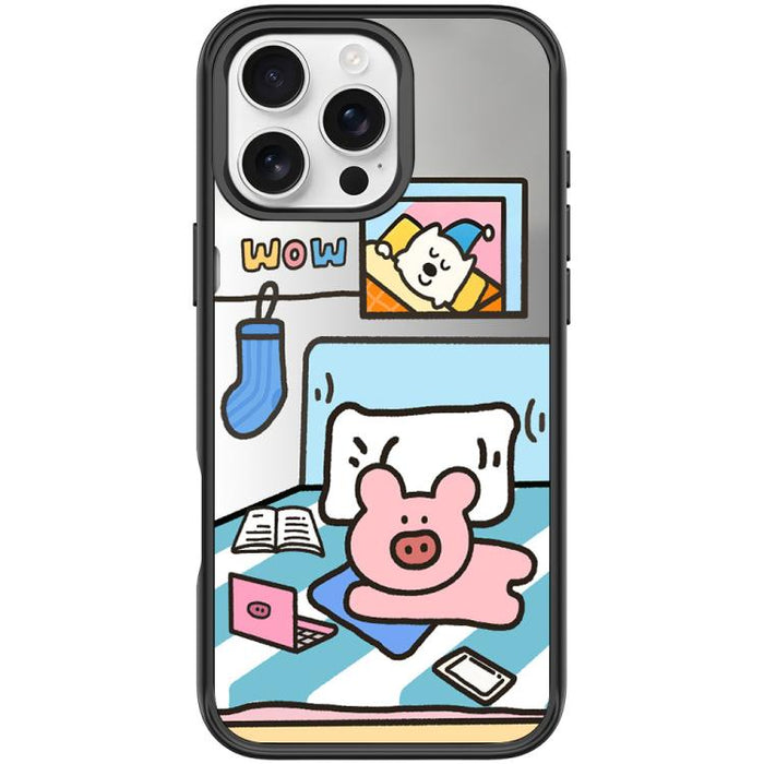 Adorable Little Pig Pattern Magnetic Phone Case, For iPhone 16 Pro Max, For iPhone 16 Pro, For iPhone 15 Pro Max, For iPhone 15 Pro