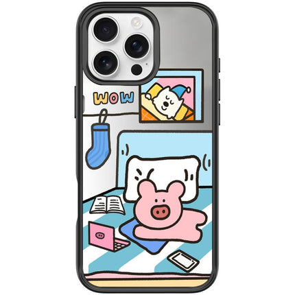 Adorable Little Pig Pattern Magnetic Phone Case, For iPhone 16 Pro Max, For iPhone 16 Pro, For iPhone 15 Pro Max, For iPhone 15 Pro