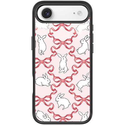 Butterfly Knot White Rabbit Pattern Magnetic Phone Case, For iPhone 17 Pro Max, For iPhone 17 Pro, For iPhone 17, For iPhone Air
