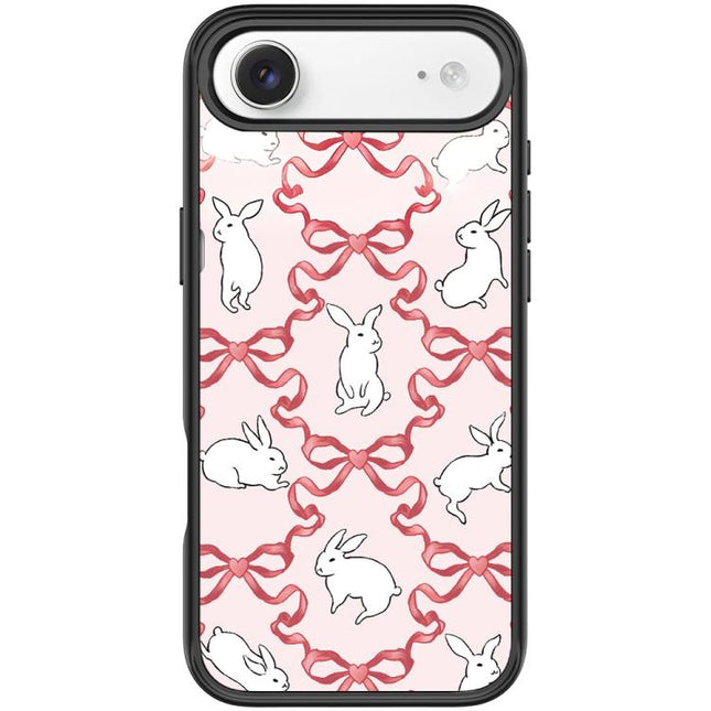 Butterfly Knot White Rabbit Pattern Magnetic Phone Case, For iPhone 17 Pro Max, For iPhone 17 Pro, For iPhone 17, For iPhone Air