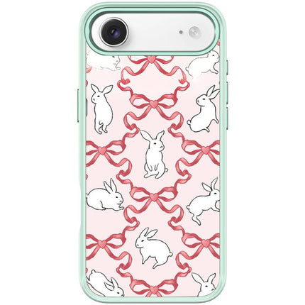 Butterfly Knot White Rabbit Pattern Magnetic Phone Case, For iPhone 17 Pro Max, For iPhone 17 Pro, For iPhone 17, For iPhone Air