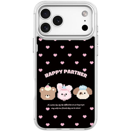 Happy Partner Pattern Magnetic Phone Case, For iPhone 17 Pro Max, For iPhone 17 Pro, For iPhone 17, For iPhone Air