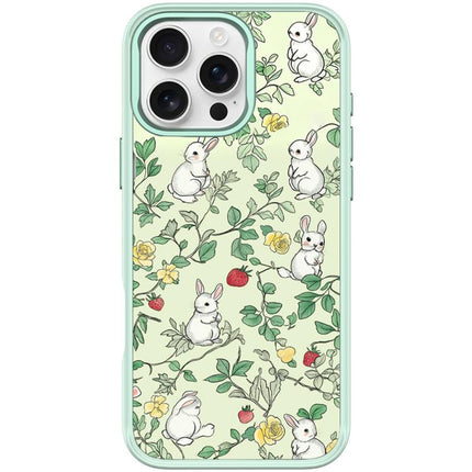 Branch Rabbit Pattern Magnetic Phone Case, For iPhone 16 Pro Max, For iPhone 16 Pro, For iPhone 15 Pro Max, For iPhone 15 Pro