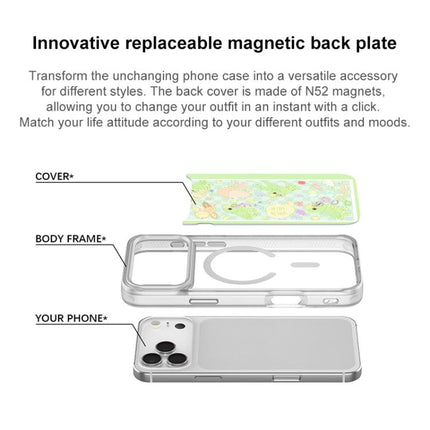 Green Parrot Pattern Magnetic Phone Case, For iPhone 17 Pro Max, For iPhone 17 Pro, For iPhone 17, For iPhone Air