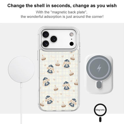 Adorable Beret Puppy Pattern Magnetic Phone Case, For iPhone 17 Pro Max, For iPhone 17 Pro, For iPhone 17, For iPhone Air