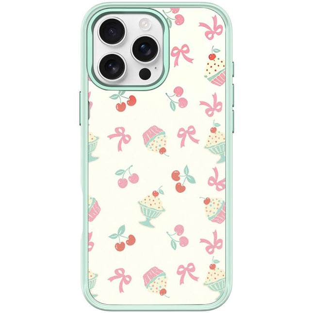 Cherry Cake Pattern Magnetic Phone Case, For iPhone 16 Pro Max, For iPhone 16 Pro, For iPhone 15 Pro Max, For iPhone 15 Pro