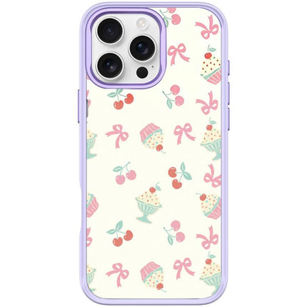 Cherry Cake Pattern Magnetic Phone Case, For iPhone 16 Pro Max, For iPhone 16 Pro, For iPhone 15 Pro Max, For iPhone 15 Pro