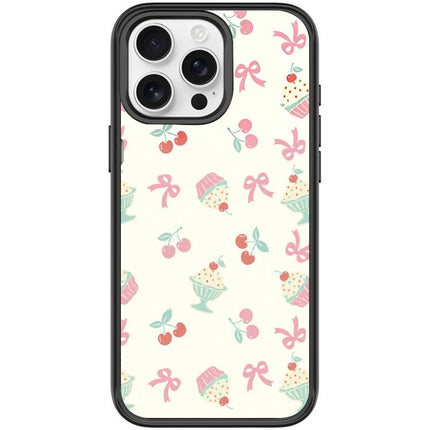 Cherry Cake Pattern Magnetic Phone Case, For iPhone 16 Pro Max, For iPhone 16 Pro, For iPhone 15 Pro Max, For iPhone 15 Pro