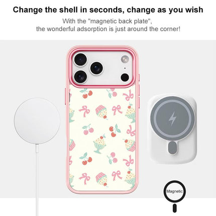 Cherry Cake Pattern Magnetic Phone Case, For iPhone 17 Pro Max, For iPhone 17 Pro, For iPhone 17, For iPhone Air