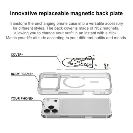 Sketch Style Double Braided Hair Girl Pattern Magnetic Phone Case, For iPhone 17 Pro Max, For iPhone 17 Pro, For iPhone 17, For iPhone Air
