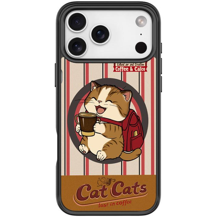 Adorable Coffee Cat Pattern Magnetic Phone Case, For iPhone 18 Pro / 17 Pro, For iPhone 18 Pro Max / 17 Pro Max, For iPhone 17, For iPhone Air