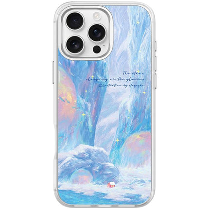 Glacier Red House Pattern Magnetic Phone Case, For iPhone 16 Pro Max, For iPhone 16 Pro, For iPhone 15 Pro Max, For iPhone 15 Pro