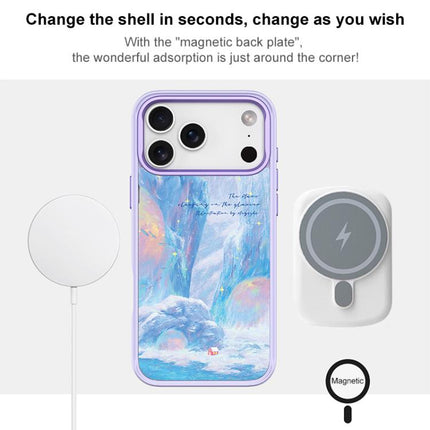 Glacier Red House Pattern Magnetic Phone Case, For iPhone 17 Pro Max, For iPhone 17 Pro, For iPhone 17, For iPhone Air