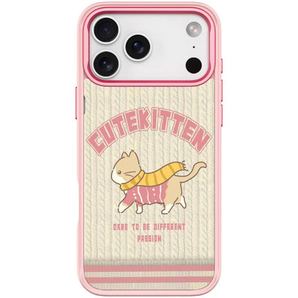 Adorable Woolen Cat Pattern Magnetic Phone Case, For iPhone 17 Pro Max, For iPhone 17 Pro, For iPhone 17, For iPhone Air
