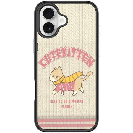 Adorable Woolen Cat Pattern Magnetic Phone Case, For iPhone 17 Pro Max, For iPhone 17 Pro, For iPhone 17, For iPhone Air
