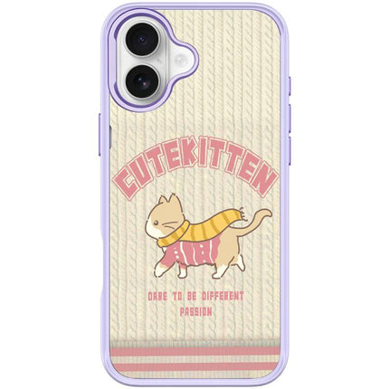 Adorable Woolen Cat Pattern Magnetic Phone Case, For iPhone 17 Pro Max, For iPhone 17 Pro, For iPhone 17, For iPhone Air