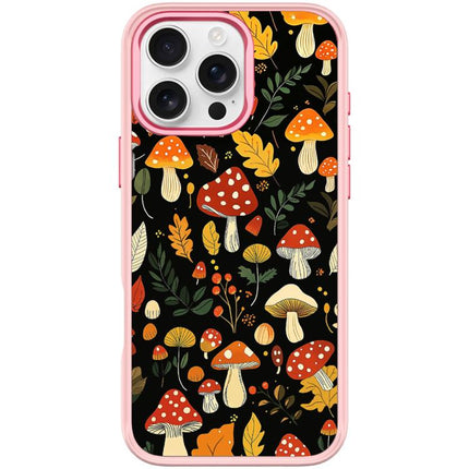 Jungle Mushrooms Pattern Magnetic Phone Case, For iPhone 16 Pro Max, For iPhone 16 Pro, For iPhone 15 Pro Max, For iPhone 15 Pro