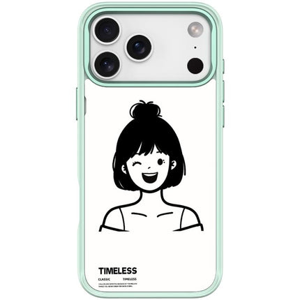 Sketch Style Short Hair Girl Pattern Magnetic Phone Case, For iPhone 17 Pro Max, For iPhone 17 Pro, For iPhone 17, For iPhone Air