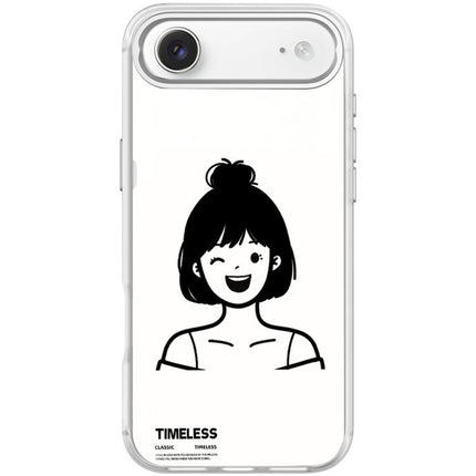 Sketch Style Short Hair Girl Pattern Magnetic Phone Case, For iPhone 17 Pro Max, For iPhone 17 Pro, For iPhone 17, For iPhone Air