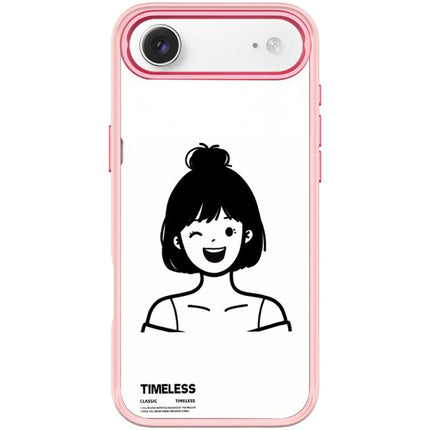 Sketch Style Short Hair Girl Pattern Magnetic Phone Case, For iPhone 17 Pro Max, For iPhone 17 Pro, For iPhone 17, For iPhone Air