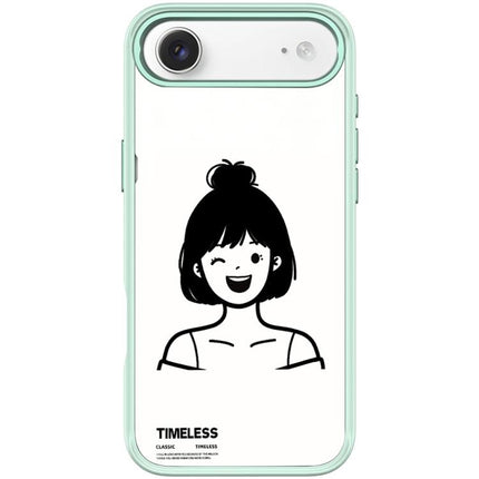 Sketch Style Short Hair Girl Pattern Magnetic Phone Case, For iPhone 17 Pro Max, For iPhone 17 Pro, For iPhone 17, For iPhone Air
