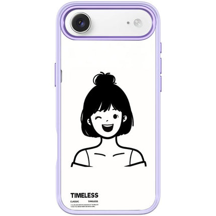 Sketch Style Short Hair Girl Pattern Magnetic Phone Case, For iPhone 17 Pro Max, For iPhone 17 Pro, For iPhone 17, For iPhone Air