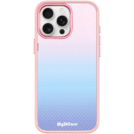 Sky Blue Dots Pattern Magnetic Phone Case, For iPhone 16 Pro Max, For iPhone 16 Pro, For iPhone 15 Pro Max, For iPhone 15 Pro
