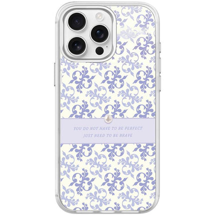 Light Purple Flower Pattern Magnetic Phone Case, For iPhone 16 Pro Max, For iPhone 16 Pro, For iPhone 15 Pro Max, For iPhone 15 Pro