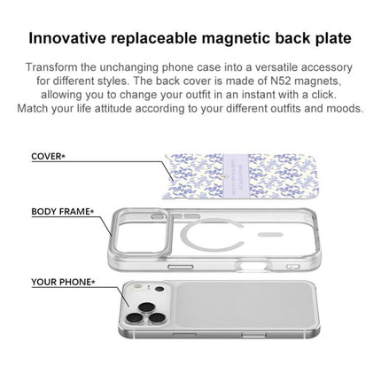Light Purple Flower Pattern Magnetic Phone Case, For iPhone 17 Pro Max, For iPhone 17 Pro, For iPhone 17, For iPhone Air