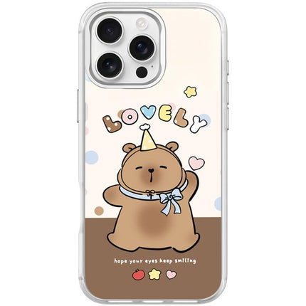 Adorable Little Capybara Pattern Magnetic Phone Case, For iPhone 16 Pro Max, For iPhone 16 Pro, For iPhone 15 Pro Max, For iPhone 15 Pro