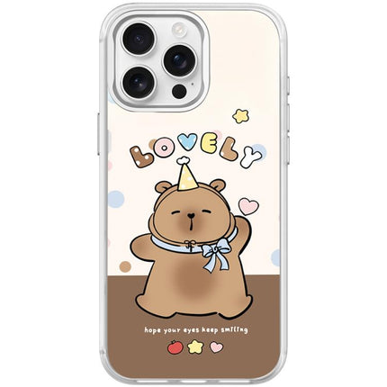 Adorable Little Capybara Pattern Magnetic Phone Case, For iPhone 16 Pro Max, For iPhone 16 Pro, For iPhone 15 Pro Max, For iPhone 15 Pro