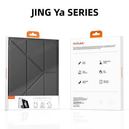 Mutural JingYa Series Y-shaped Multi-fold Vegan Leather Tablet Case, For iPad 2025 / 2022, For iPad Air 13 2026 / 2025 / 2024, For iPad Air 11 2026 / 2025 / 2024, For iPad Pro 13 2025 / 2024, For iPad Pro 11 2025 / 2024, For iPad Pro 11 2022 / 2021 / 2020