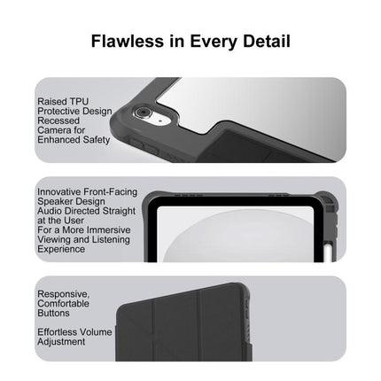 Mutural LiShi Series Y-shaped Multi-fold Vegan Leather Tablet Case, For iPad 2025 / 2022, For iPad Air 11 2026 / 2025 / 2024